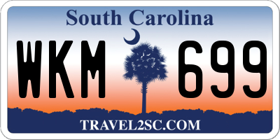 SC license plate WKM699