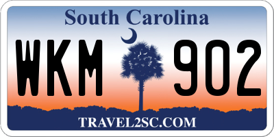 SC license plate WKM902