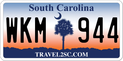 SC license plate WKM944