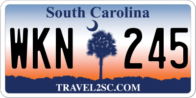 SC license plate WKN245