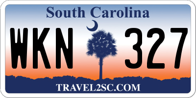SC license plate WKN327