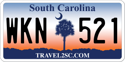 SC license plate WKN521