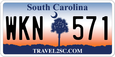 SC license plate WKN571