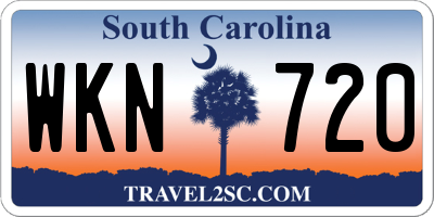 SC license plate WKN720