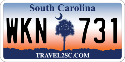 SC license plate WKN731