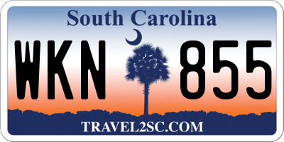 SC license plate WKN855