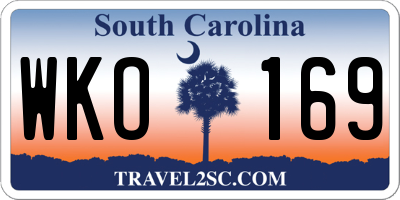 SC license plate WKO169