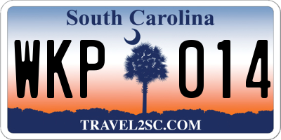 SC license plate WKP014