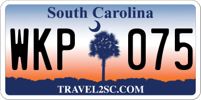 SC license plate WKP075