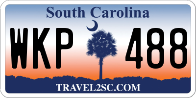 SC license plate WKP488