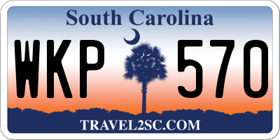 SC license plate WKP570