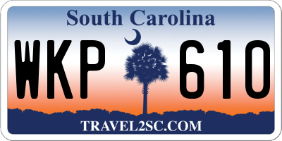 SC license plate WKP610