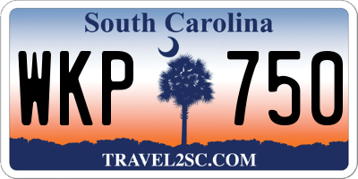 SC license plate WKP750