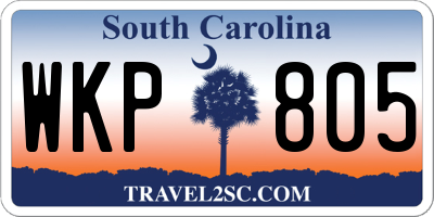 SC license plate WKP805