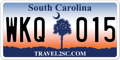 SC license plate WKQ015