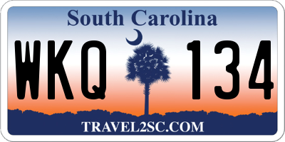 SC license plate WKQ134