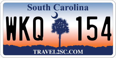 SC license plate WKQ154