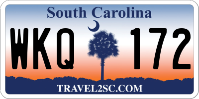 SC license plate WKQ172