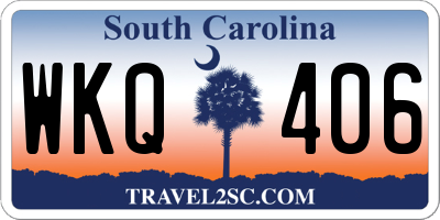 SC license plate WKQ406