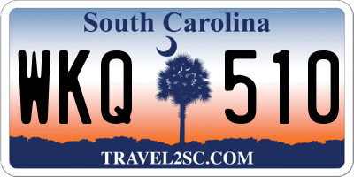SC license plate WKQ510