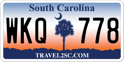 SC license plate WKQ778