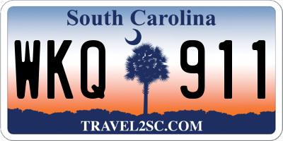 SC license plate WKQ911