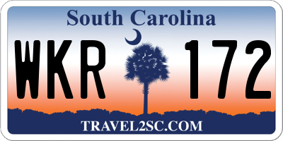 SC license plate WKR172