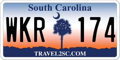 SC license plate WKR174