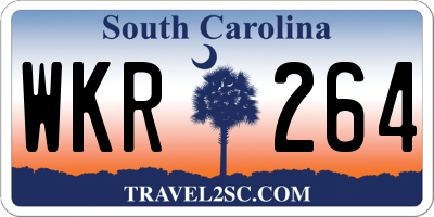 SC license plate WKR264