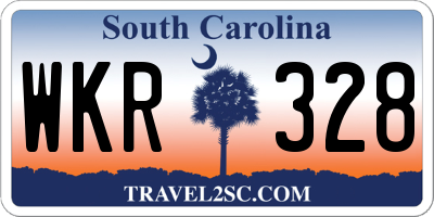 SC license plate WKR328