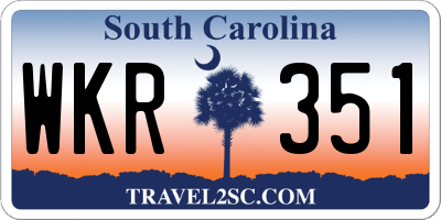 SC license plate WKR351