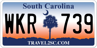 SC license plate WKR739