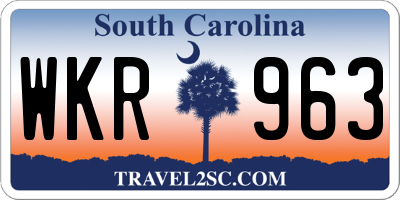 SC license plate WKR963