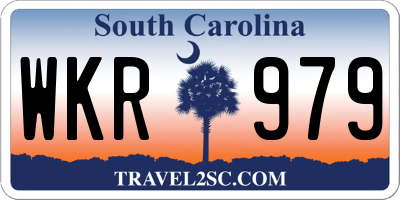 SC license plate WKR979