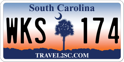 SC license plate WKS174