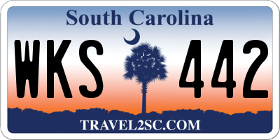 SC license plate WKS442