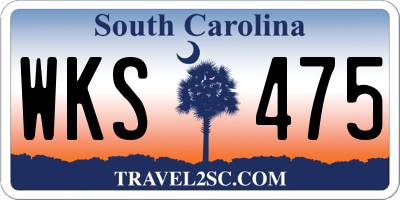 SC license plate WKS475
