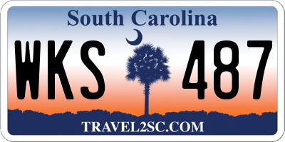SC license plate WKS487