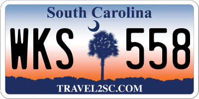 SC license plate WKS558