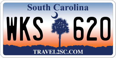 SC license plate WKS620