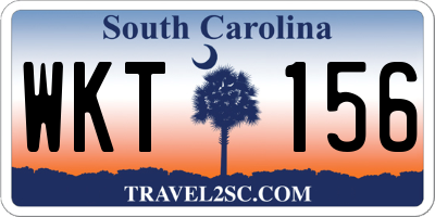 SC license plate WKT156