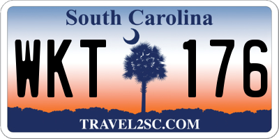 SC license plate WKT176