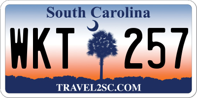 SC license plate WKT257