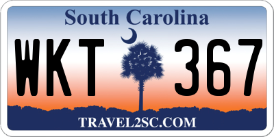 SC license plate WKT367