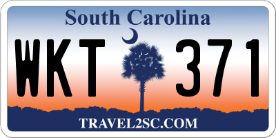 SC license plate WKT371
