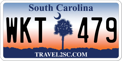 SC license plate WKT479