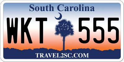 SC license plate WKT555