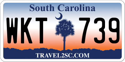 SC license plate WKT739