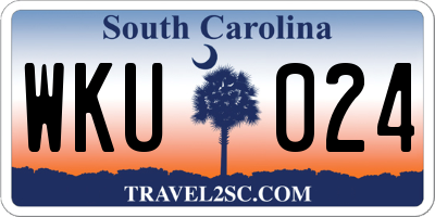 SC license plate WKU024