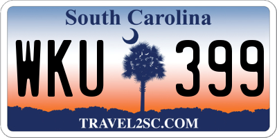 SC license plate WKU399